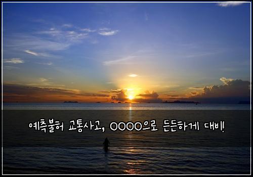  예측불허 교통사고, OOOO으로 든든하게 대비!