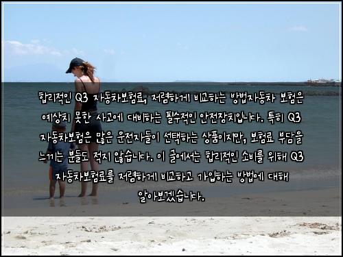  합리적인 Q3 자동차보험료, 저렴하게 비교하는 방법

자동차 보험은 예상치 못한 사고에 대비하는 필수적인 안전장치입니다. 특히 Q3 자동차보험은 많은 운전자들이 선택하는 상품이지만, 보험료 부담을 느끼는 분들도 적지 않습니다. 이 글에서는 합리적인 소비를 위해 Q3 자동차보험료를 저렴하게 비교하고 가입하는 방법에 대해 알아보겠습니다.
