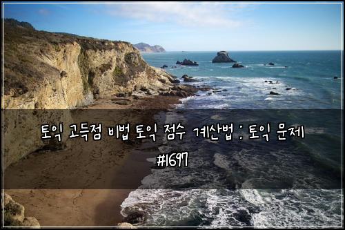 토익 고득점 비법 토익 점수 계산법 : 토익 문제 #1697