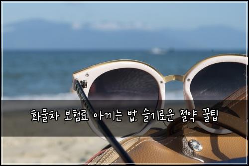 화물차 보험료 아끼는 법: 슬기로운 절약 꿀팁