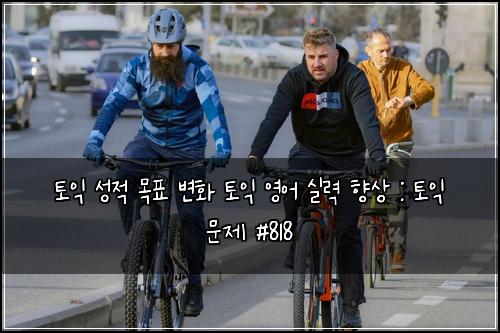 토익 성적 목표 변화 토익 영어 실력 향상 : 토익 문제 #818