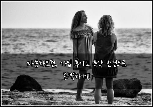 자동차보험, 가입 후에도 특약 변경으로 완벽하게!