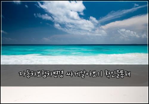 ์๋์ฐจ๋ณดํ์ฐจ๋ณ๊ฒฝ ์ธ๊ฒ์์๋ณด๊ธฐ ํ์ธ์ํตํด