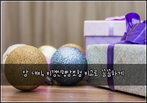 암 대비, 비갱신형암보험 비교로 꼼꼼하게