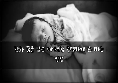 한화 꿈을 담은 태아보험 현명하게 준비하는 방법