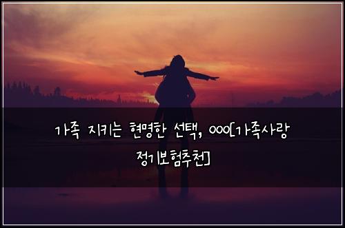 가족 지키는 현명한 선택, ㅇㅇㅇ[가족사랑 정기보험추천]