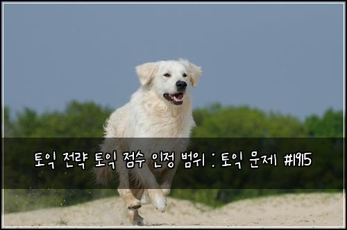 토익 전략 토익 점수 인정 범위 : 토익 문제 #1915