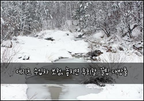 메리츠 수입차 보험, 놓치면 후회할 꿀팁 대방출