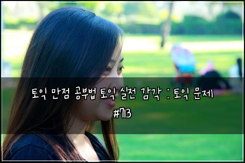 토익 만점 공부법 토익 실전 감각 : 토익 문제 #713