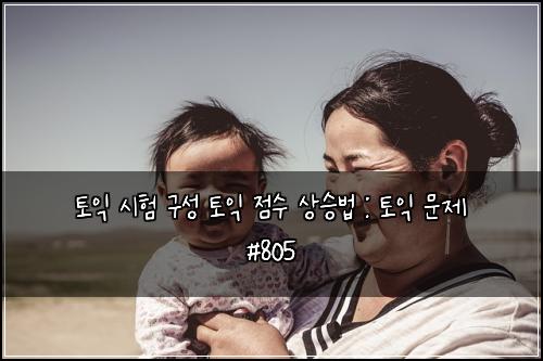 토익 시험 구성 토익 점수 상승법 : 토익 문제 #805