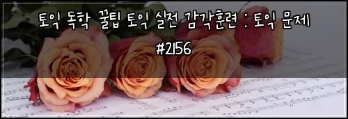 토익 독학 꿀팁 토익 실전 감각훈련 : 토익 문제 #2156
