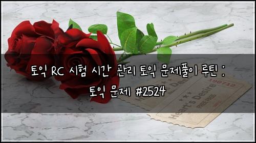 토익 RC 시험 시간 관리 토익 문제풀이 루틴 : 토익 문제 #2524