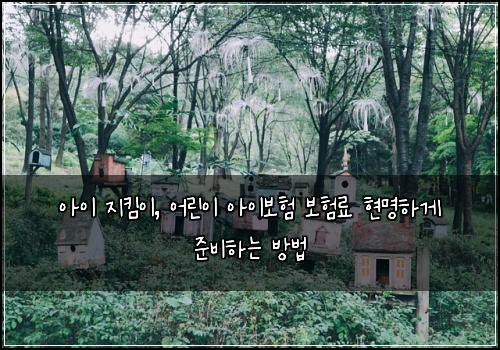 아이 지킴이, 어린이 아이보험 보험료 현명하게 준비하는 방법