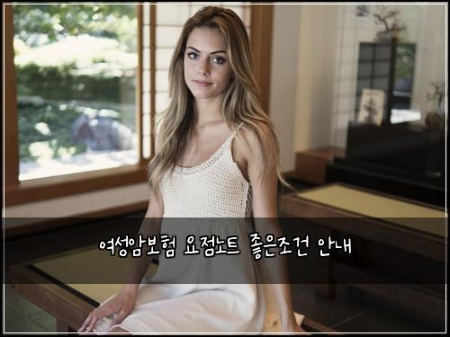 여성암보험 요점노트  좋은조건 안내