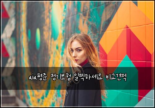 aia평준 정기보험 일찍하세요  비교견적