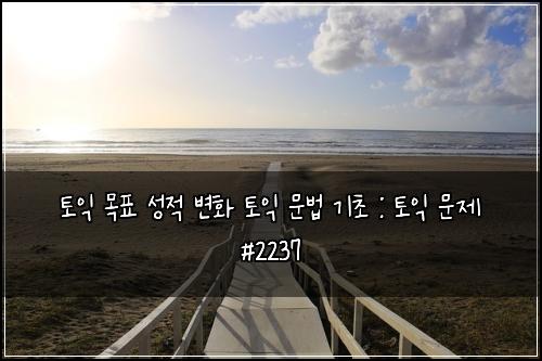 토익 목표 성적 변화 토익 문법 기초 : 토익 문제 #2237