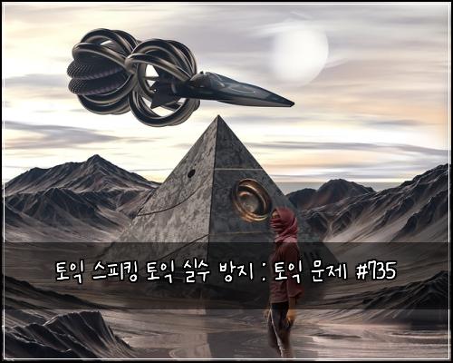 토익 스피킹 토익 실수 방지 : 토익 문제 #735