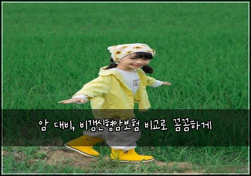 암 대비, 비갱신형암보험 비교로 꼼꼼하게