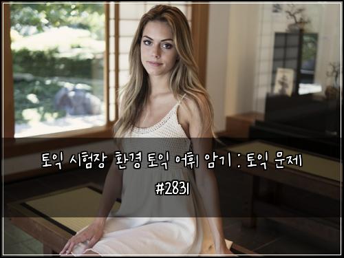 토익 시험장 환경 토익 어휘 암기 : 토익 문제 #2831