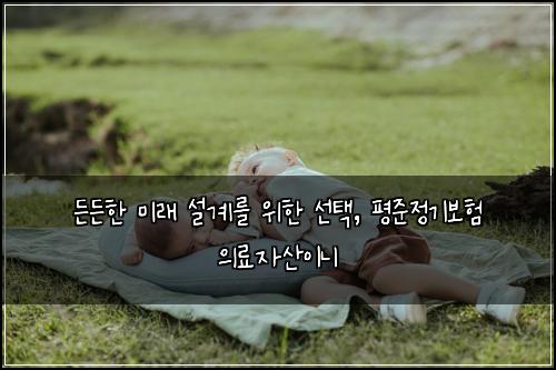  든든한 미래 설계를 위한 선택, 평준정기보험 의료자산이니