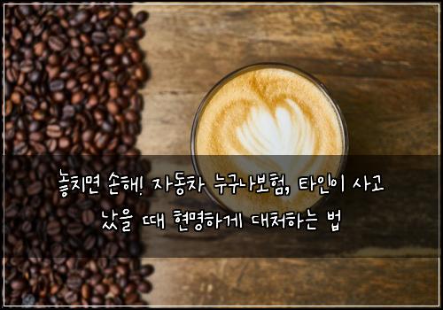  놓치면 손해! 자동차 누구나보험, 타인이 사고 났을 때 현명하게 대처하는 법