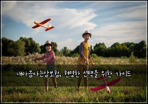 내마음아는암보험, 현명한 선택을 위한 가이드