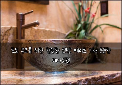  초보 부모를 위한 현명한 선택: 메리츠 The 든든한 태아보험