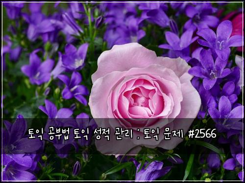 토익 공부법 토익 성적 관리 : 토익 문제 #2566