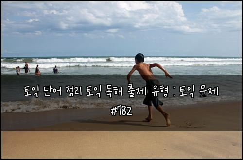 토익 단어 정리 토익 독해 출제 유형 : 토익 문제 #782