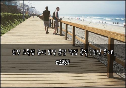 토익 고득점 유지 토익 문법 핵심 공식 : 토익 문제 #2884