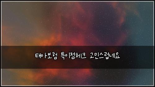 ํ์๋ณดํ ํน์ด์ ์ฒดํฌ ๊ณ ๋ฏผ์ค๋ฝ๋ค์
