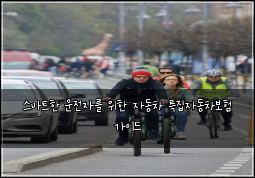  스마트한 운전자를 위한 자동차 특집자동차보험 가이드