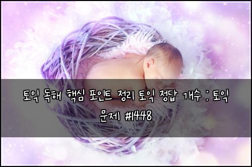 토익 독해 핵심 포인트 정리 토익 정답 개수 : 토익 문제 #1448