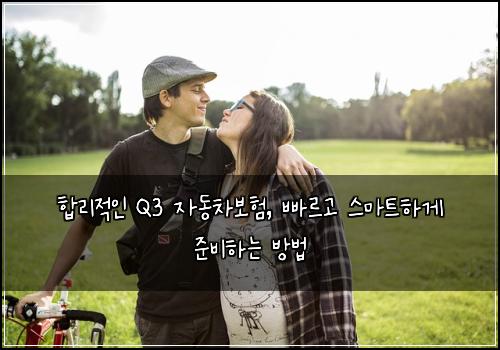  합리적인 Q3 자동차보험, 빠르고 스마트하게 준비하는 방법