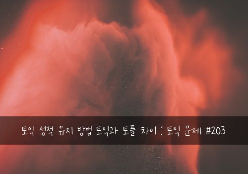 토익 성적 유지 방법 토익과 토플 차이 : 토익 문제 #203