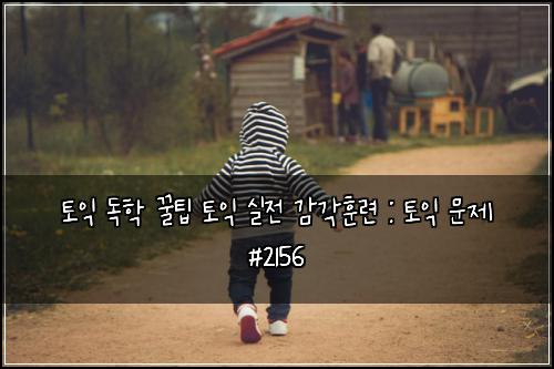 토익 독학 꿀팁 토익 실전 감각훈련 : 토익 문제 #2156