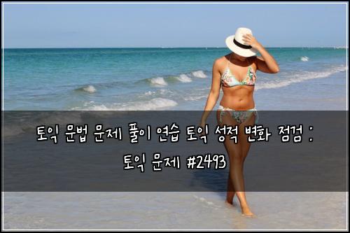 토익 문법 문제 풀이 연습 토익 성적 변화 점검 : 토익 문제 #2493
