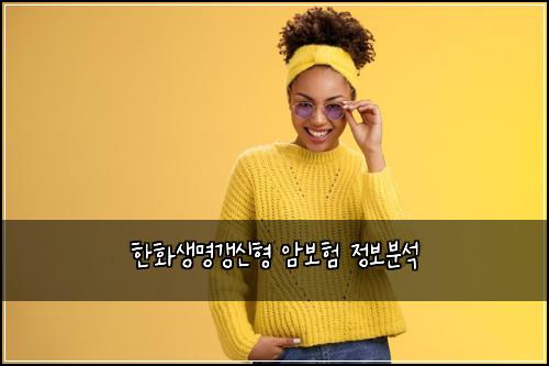 한화생명갱신형 암보험 정보분석 