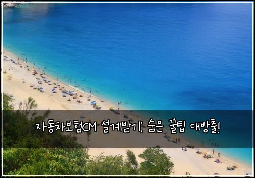 자동차보험CM 설계받기: 숨은 꿀팁 대방출!