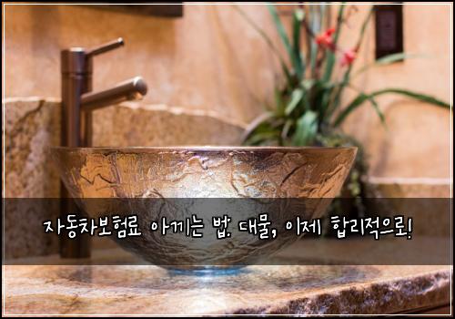 자동차보험료 아끼는 법: 대물, 이제 합리적으로!