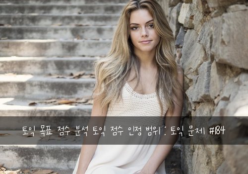 토익 목표 점수 분석 토익 점수 인정 범위 : 토익 문제 #184