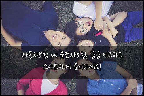 자동차보험 vs 운전자보험, 꼼꼼 비교하고 스마트하게 준비하세요!