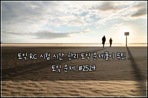 토익 RC 시험 시간 관리 토익 문제풀이 루틴 : 토익 문제 #2524