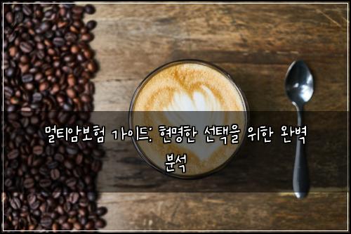 멀티암보험 가이드: 현명한 선택을 위한 완벽 분석