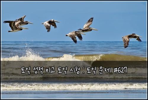 토익 성적 비교 토익 시험 : 토익 문제 #627