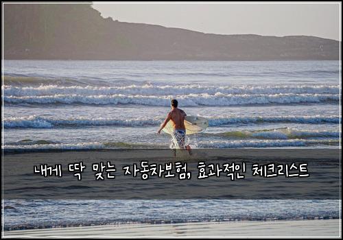  내게 딱 맞는 자동차보험, 효과적인 체크리스트