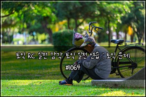 토익 RC 실전 감각 토익 실전 연습 : 토익 문제 #1064