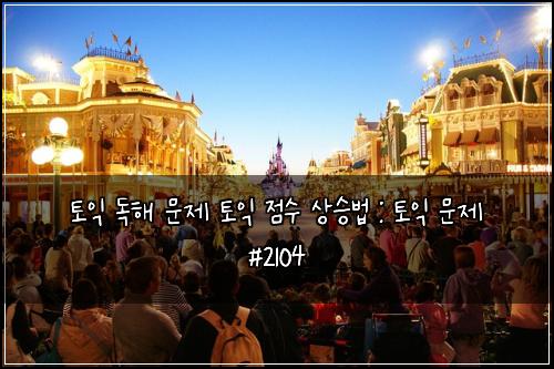 토익 독해 문제 토익 점수 상승법 : 토익 문제 #2104