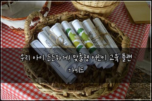  우리 아이 든든하게! 맞춤형 어린이 교육 플랜 가이드