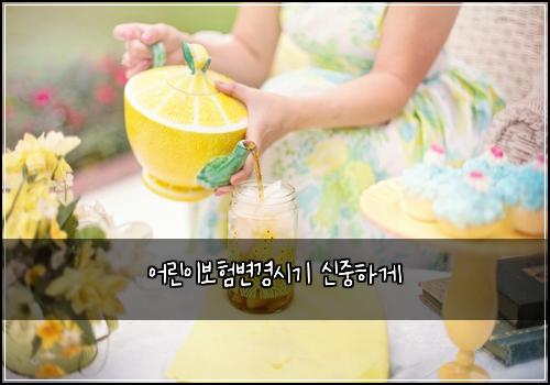 어린이보험변경시기 신중하게